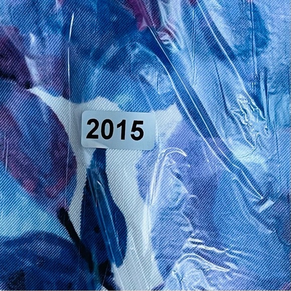 Connected Apparel Floral Sleeveless Blue/Pink Sheath Dress Women Size 12 - Picture 9 of 9